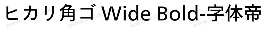 ヒカリ角ゴ Wide Bold字体转换